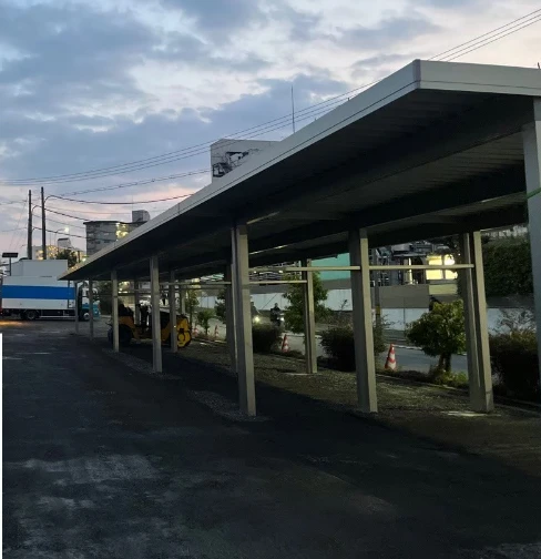 O酵母　カーポート型太陽光施工後サムネイル画像